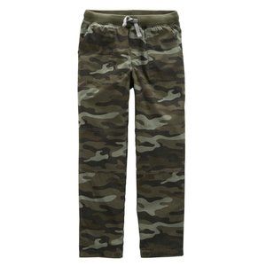 NWT Carter’s Green Camo Elastic Waist Poplin Joggers Boys Size 5 5A